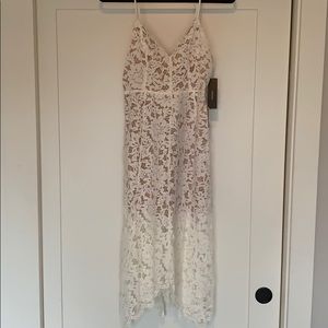White Lace Midi Dress